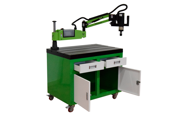 Work table with drawers for threaders