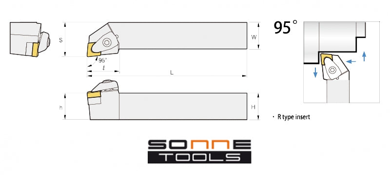 Portaplacas de torneado DCLNR-2020K12