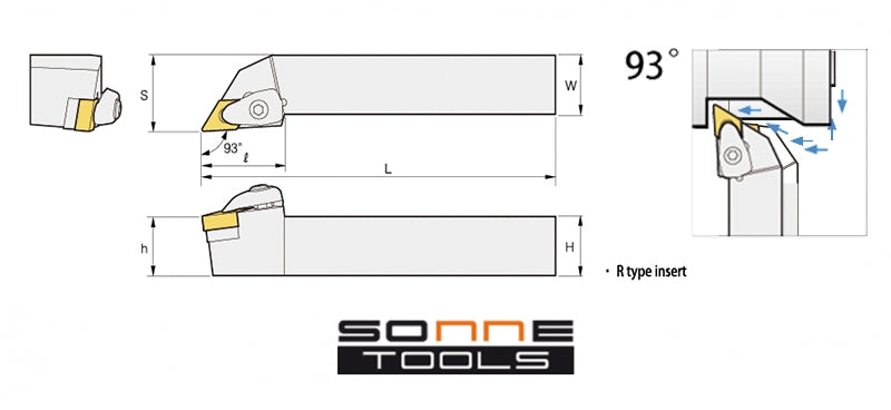 Portaplacas de torneado DDJNR-2525M15