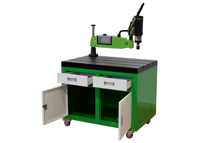 Work table with drawers for threaders